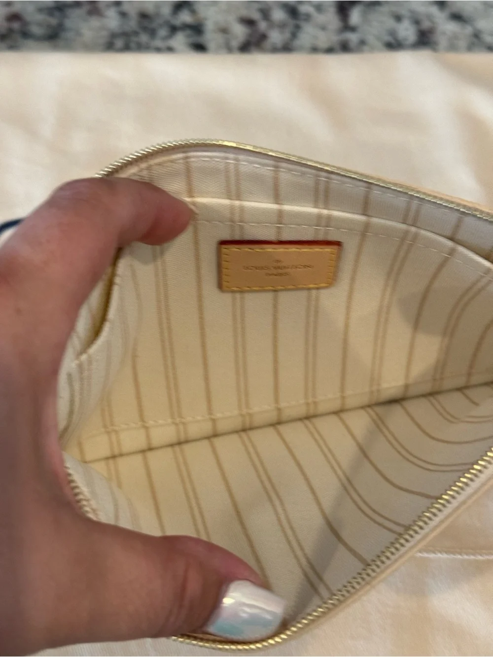 Louis Vuitton Damier Azur Neverfull Pouch